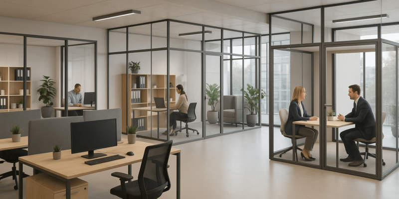 Modulare Bürosysteme: Wie flexible Räume Unternehmen wettbewerbsfähig halten