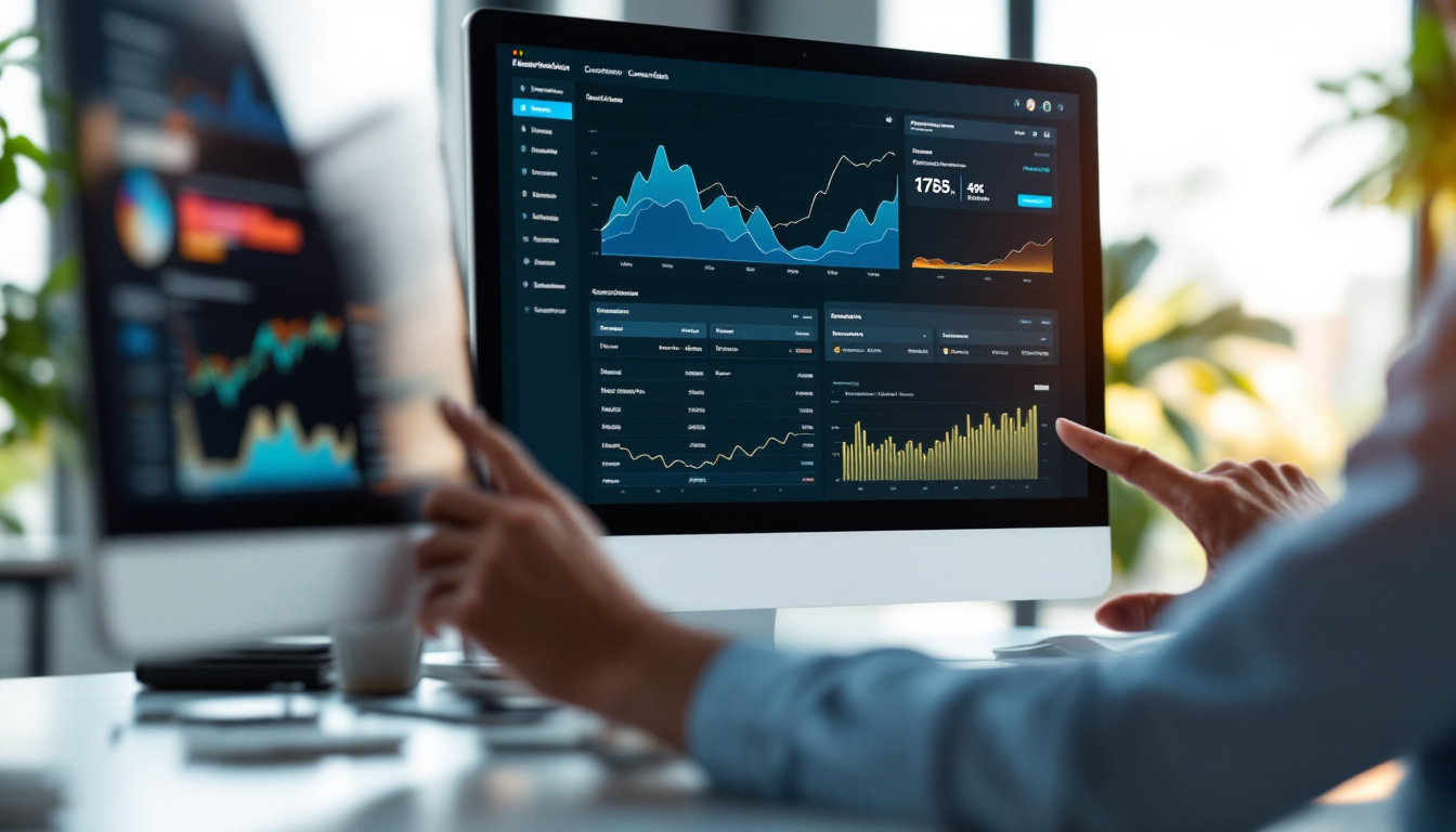 Analyst wertet Kundenbindung und Abwanderung (Churn Rate) am Laptop aus