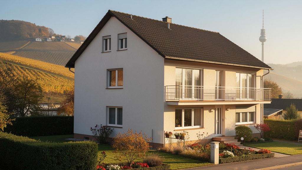 Einfamilienhaus in Stuttgarter Hanglage mit Blick auf den Fernsehturm